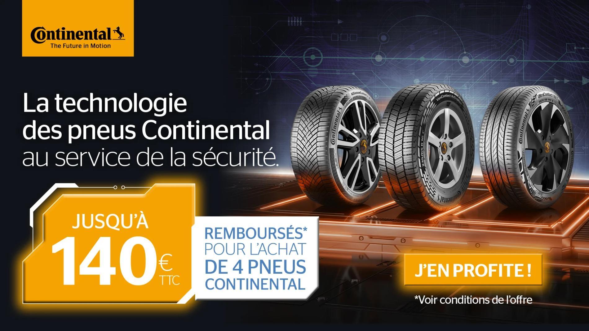 140 € remboursés sur vos pneumatiques